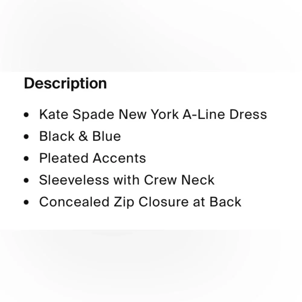 Kate Spade xs/ 0 Elegant Navy and Black Sleeveless Dress 78